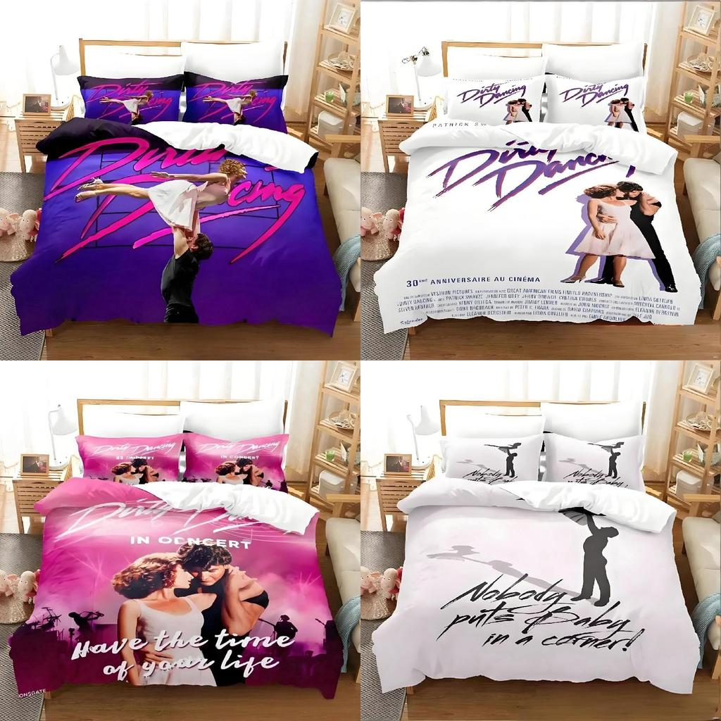 3d Dirty Print Dancing Pattern Duvet Cover Pillowcase Set Bedroom Bedding Gift