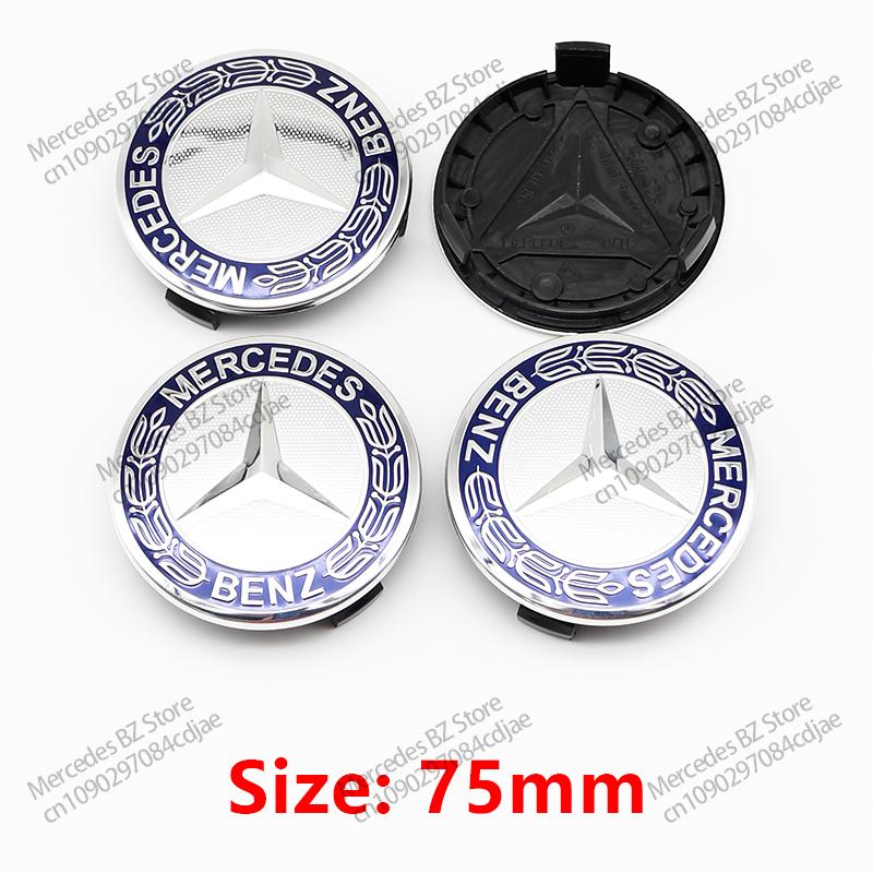4pcs 56mm 60mm 75mm Car Wheel Center Logo Hub Cap For Mercedes Benz AMG Apple Tree W211 W205 W213 W203 C218 A207 CLA CLS E Class