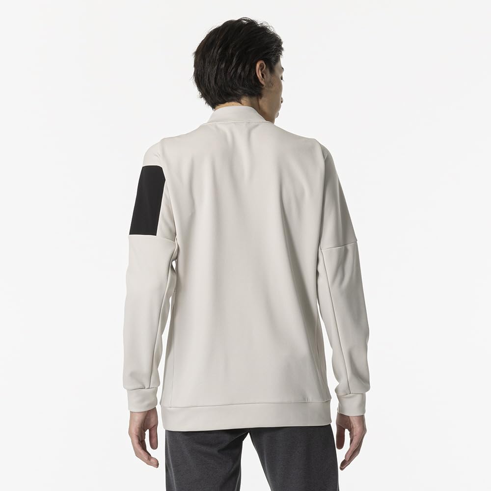 Mizuno Training Soft Stretch Comfortable and Oat Milk Heather Wear, Jacket, Lightweight, Unisex, 32MCB005,
