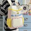 Schoolbag Drawstring Girl Backpack Versatile Fashion Large Capacity Pain Bag Japanese Simple Cute Student Campus Travel Backpack