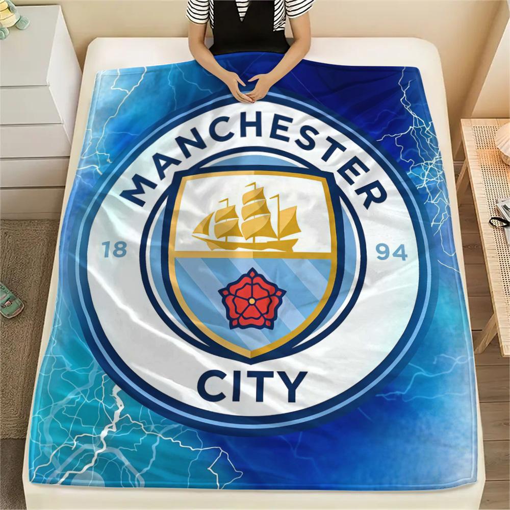 MCFC Print FlAannel Blanket, High Quality Comfortable for All Seasons, Home Decor, Warmth and Comfort