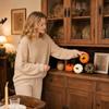 4 Pcs Faux Pumpkin Decorations for Halloween Easter Indoor Home Mantel Shelf Table Centerpiece