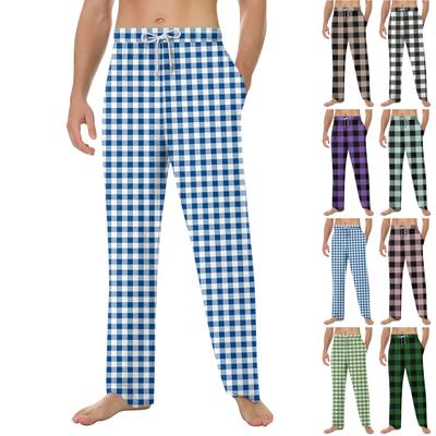 Weiche Pyjamahose für Herren mit Kordelzug und Taschen, lässige Sporthose
