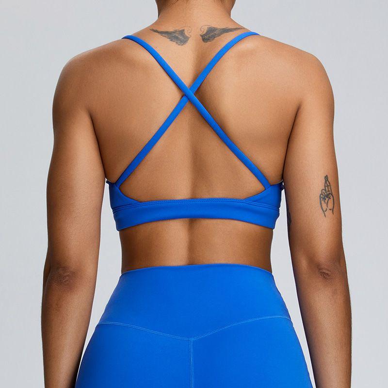 Fashion Cross Beauty Back Yoga Bra Bubble Wrap High Intensity Exercise Intimates Tight Fitness Vest Household Running Intimates