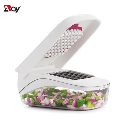Vegetable Chopper Food Chopper With Storage Container Tomato Onion Dicer Stainless Steel Blades Kitchen Accessories Home Supplie