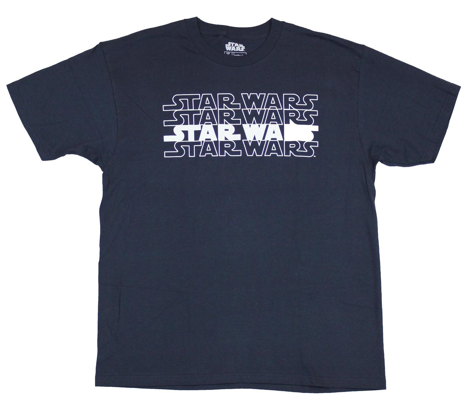 Star Wars Mens T-shirt Classic Star Wars Name Drop White Print XXXL