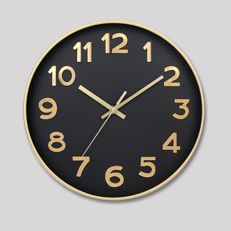 12 Zoll 30CM Leise Wanduhr, Kreativ und Modisch, Dreidimensionale Digitale Minimalistische Uhr für Zuhause Wohnzimmer