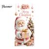 Santa Snowman Elk Stickers Christmas Window Clings, Cute Penguin Reindeer for Holiday Glass Clings Glass, Reusable Static PVC Decal Party Store Decor