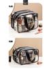 Double-Layer Wet/Dry Large-Capacity Transparent PVC Makeup Travel Bag