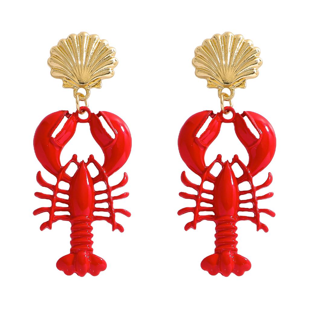 2026 Design Nou Modă Email Crabi Cercei Candelabru Pentru Femei Vacanță de Vară Plajă Bijuterii Animale Marine Accesorii Drăguțe Și Distractive