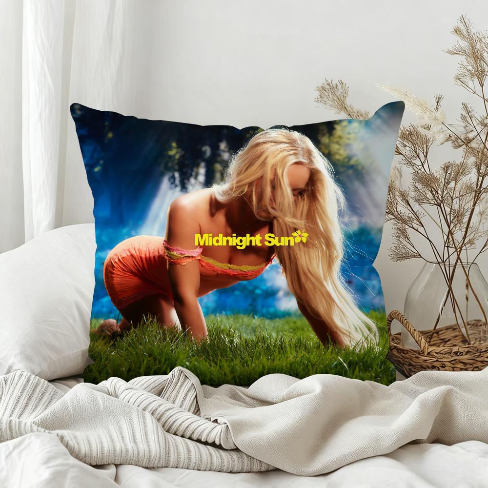 

Hot Singer ZZara Larsson Midnight Sun Pillow Case Bedroom Sofa Living Room Backrest Decoration Square Cushion Nap Time 30x30 cm