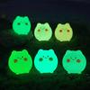 10pcs Glow in Dark Cat Figurines Miniatures Cartoon Mini Cat Statue  Fairy Garden Decorations