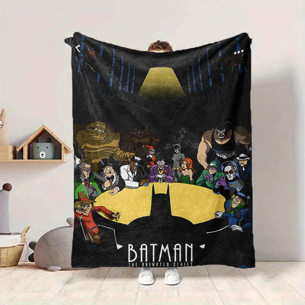 1pc Batman Universe Flannel Throw Blanket - HD Printed Lightweight Soft Warm All-Season Blanket for Sofa, Bed, Travel137