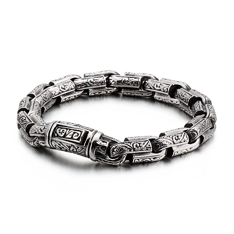 Men's Retro Titanium Steel Dragon Bracelet - European & American Fashion