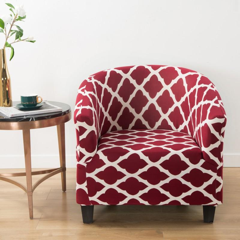 club chair cover armchair slipcover geometric printed small sofa covers protect for pets chair decoration