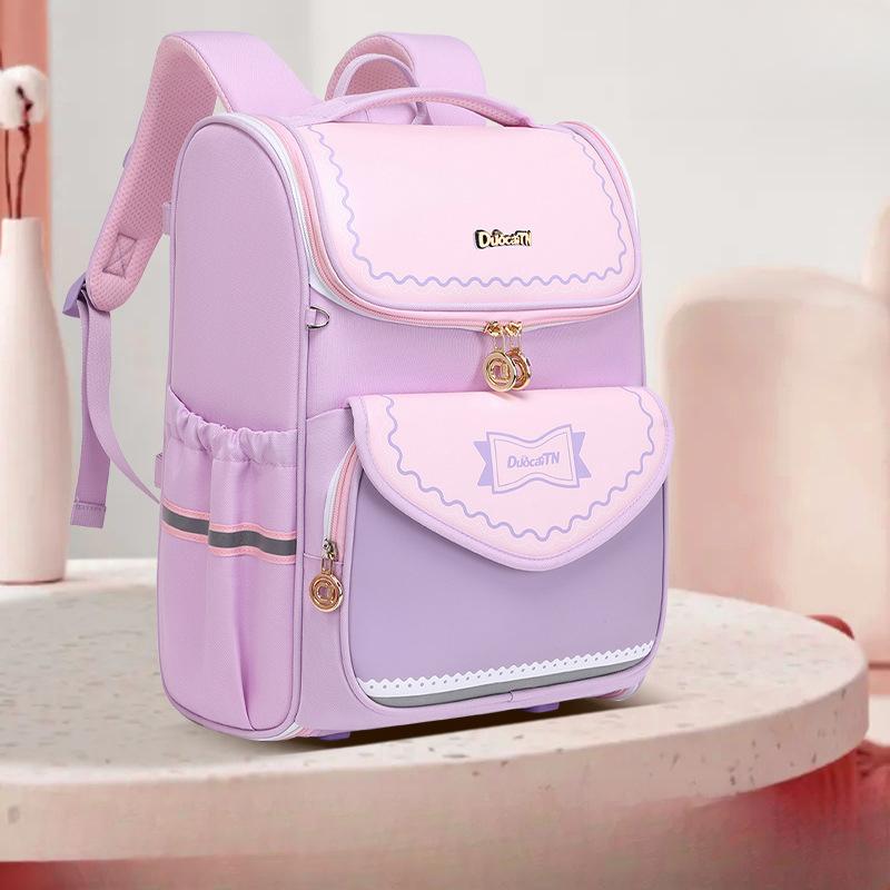 For Students In Grades 1 To 6, There Are Large-mouthed Backpacks for Boys and Large-capacity Double-shoulder Backpacks for Girls
