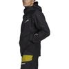 Adidas Letter Print Zip-Up Hooded Jacket Men Jackets Black HH8899