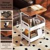 3 Tiered Metal Rolling Storage Cart With Lockable Wheels For Kitchen Bathroom Office Home Organization And Space Saving