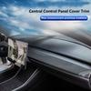 2Pcs/Set Carbon Fiber Look Central Control Dashboard Panel Trim For Tesla Model 3 Model Y 2017-2023