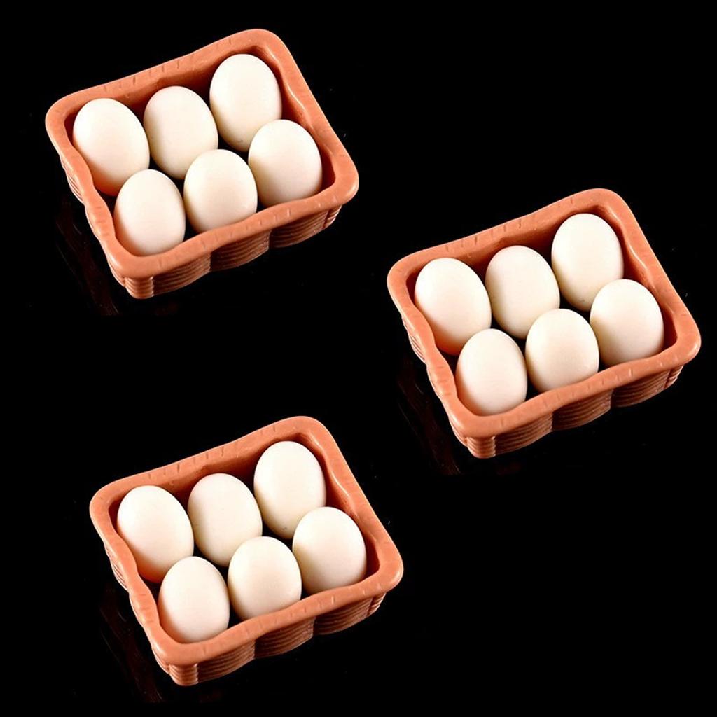 Miniature egg carton simulation decoration 1:12 dollhouse kitchen accessories shooting scene props, decorative ornaments