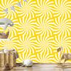 Hippie Background Wallpaper Yellow and White for Living Room and Bedroom 50x1000