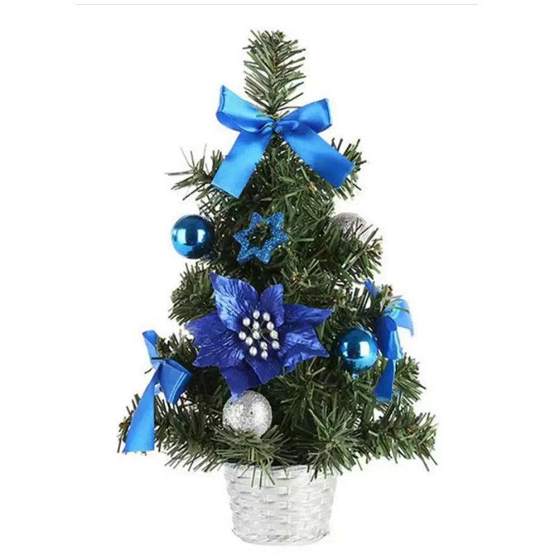 Mini Artificial Christmas Tree with Lights: 30cm/40cm Tabletop Decoration with Ornaments