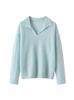 2026 Fall/Winter Women's Fashionable Pure Cashmere Knitwear: Warm, Versatile, Hollow-Out Lapel Top