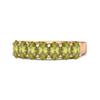 Peridot Oval Half Eternity Band Ring - Sterling Silver Rose Gold Vermeil