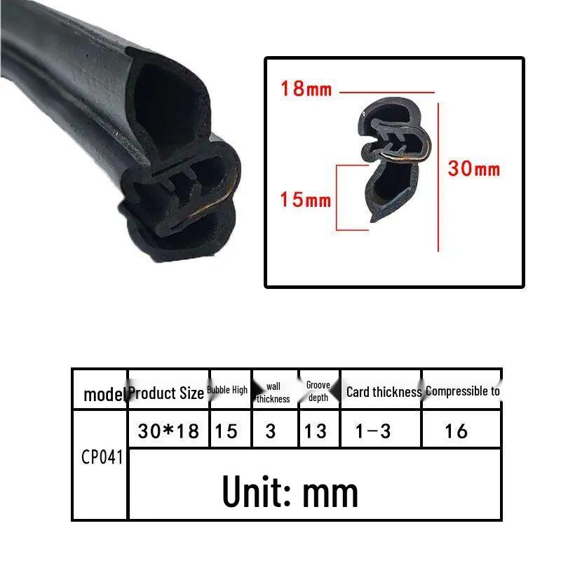 High-Temperature Resistant U-Shaped Rubber Sealing Strip for Dustproofing Electrical Cabinets and Car Doors