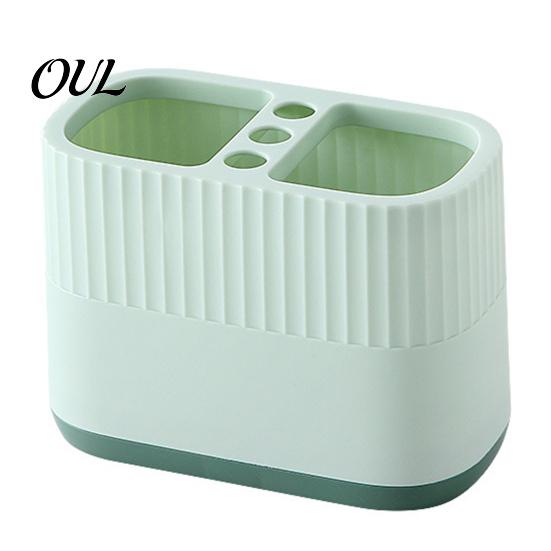 Organized Workspace Storage Tool Desktop Pen Holder, Compartments Thickened Plastic Organizer, Macaron Cute Desk Accessories for Girls Color Vertical