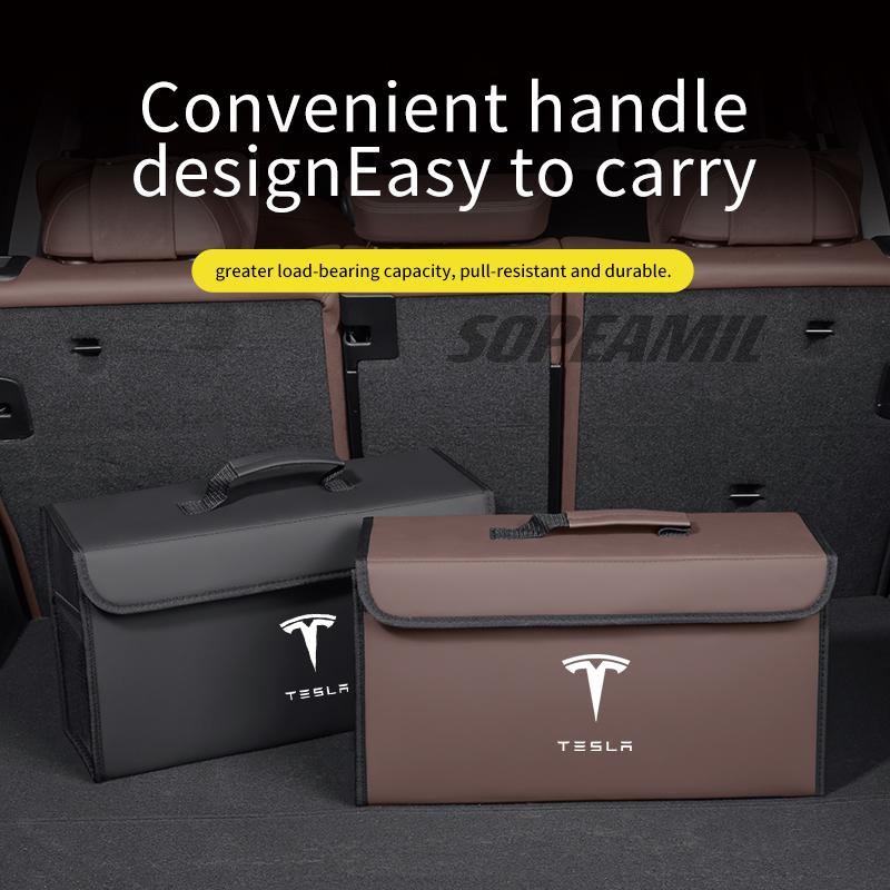 Auto Kofferraum Aufbewahrungsbox Organizer Faltbar Verstauen Aufräumtasche Tesla Roadster Model 3 Model Y Model S Model X Model Y L CyberTruck