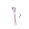 Pink White Plush Cat Toy, Long Worm Kitten Teaser with Bell, Interactive Pet Chew Play Toy for Cats Gift
