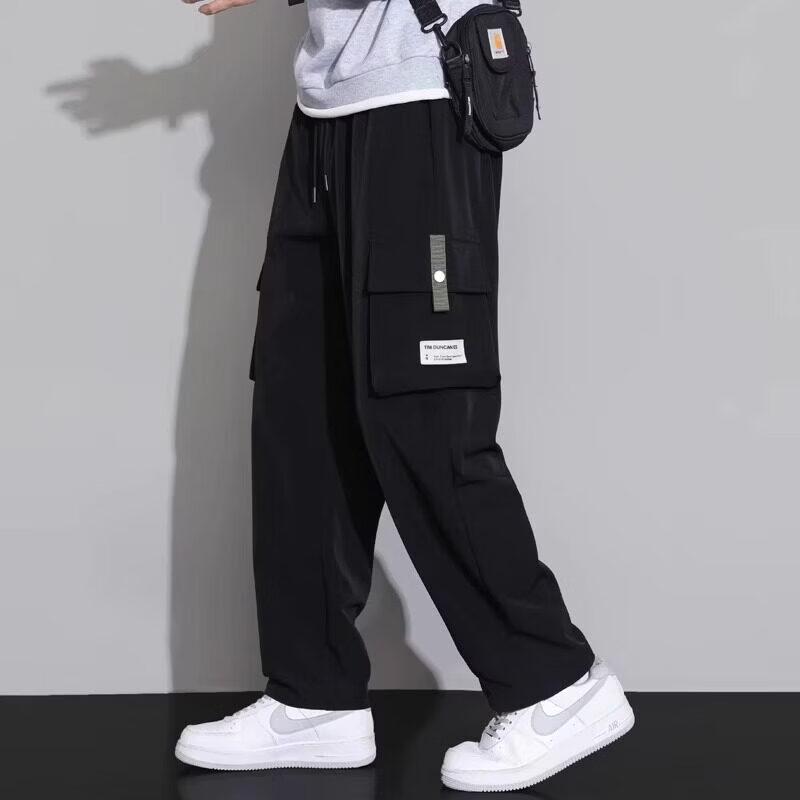 PLAYBOY Men's Loose Fit Straight Cargo Pants