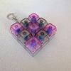 Decompression 9 Keys Keyboard Keychain Key Button Transparent Keycap Keychain Pass The Time Stress Relief Clicker Adult