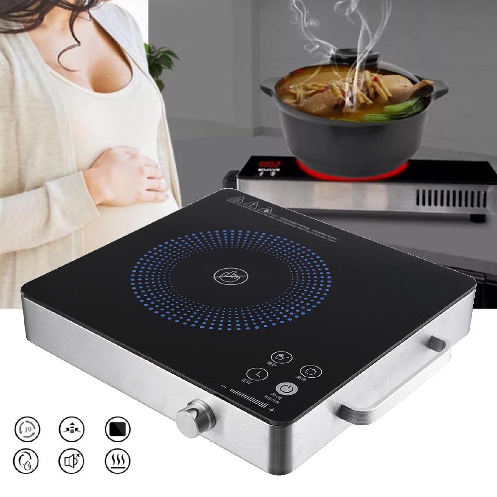 2200W Electric Induction Cooker Cooktop Kitchen Burner Portable Home Countertop Cooker Kitchen Appliance Cooking Tools 30X28X5cm