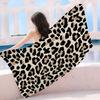 Leopard Print Beach Towel Absorbent Quick Dry Sandproof Microfiber Towel for Adults Ideal for Swimming Pool Travel Camping