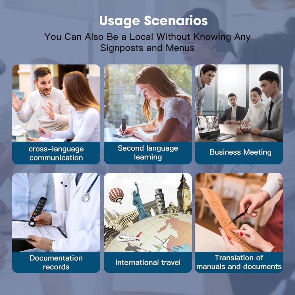 Translation Scanning Pen, 142 Language Translator Pen with 3.71 Inch Touch Scree, OCR Text To Speech Scanning Reading Pen, Portable Voice Translator