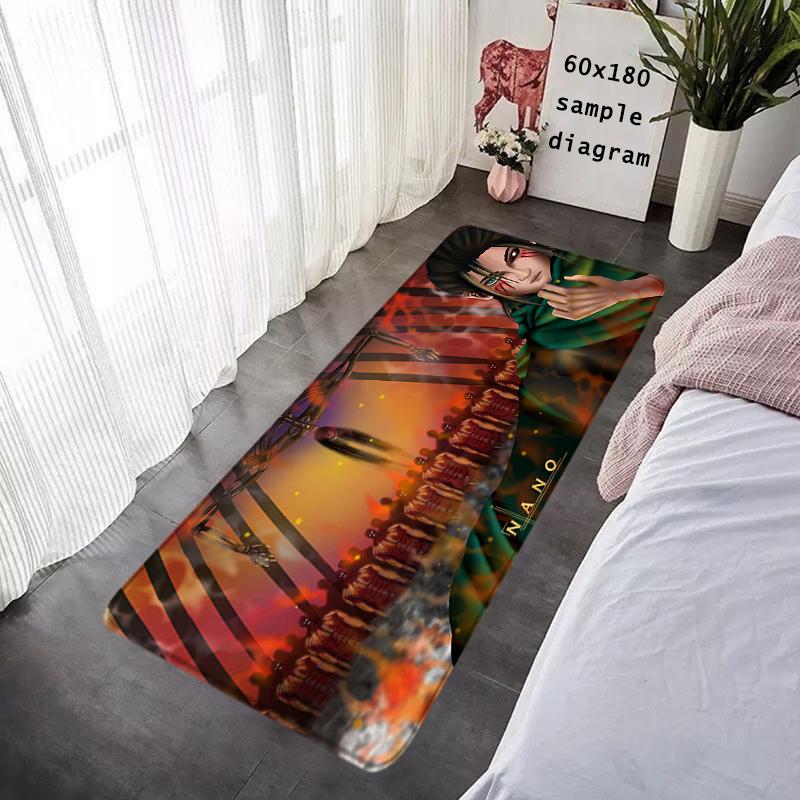 Door Mats Interior Foot Rug Attack on Titan Welcome Floor Mat for Entryway Soft Hallway Carpet Kitchen Rugs Fluffy Home Decor
