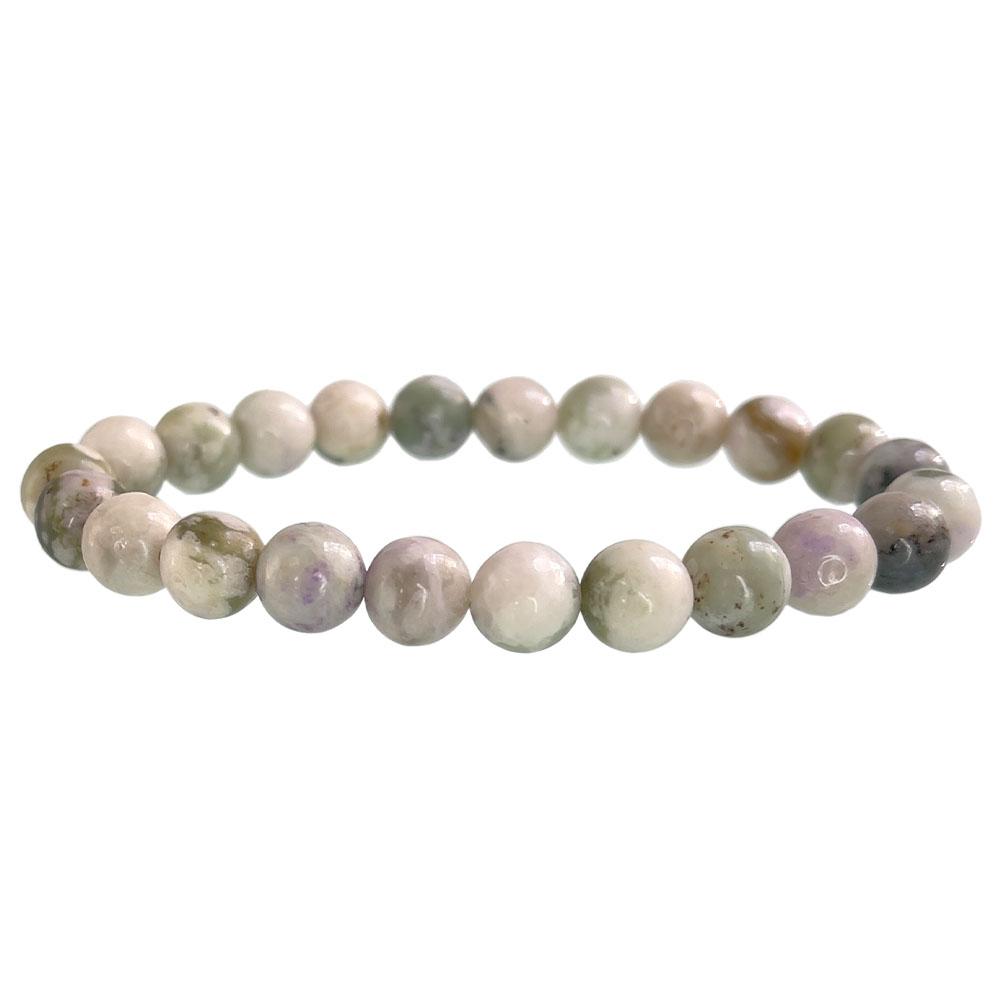 Natural Stone Beaded Bracelet 6-10mm Stretch Yoga Jewelry - Tiger Eye Turquoise Agate Jasper Healing Bangles for Women Men