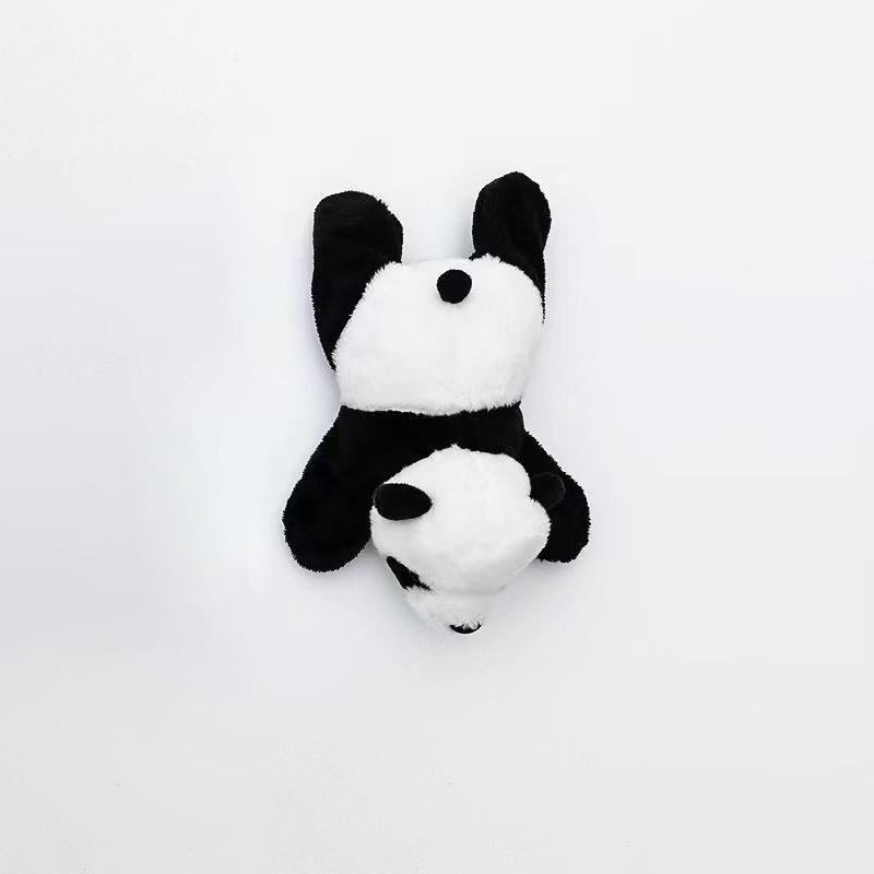 Cute Cartoon Panda Plush Fridge Magnet - Chengdu Travel Souvenir Animal Sticker