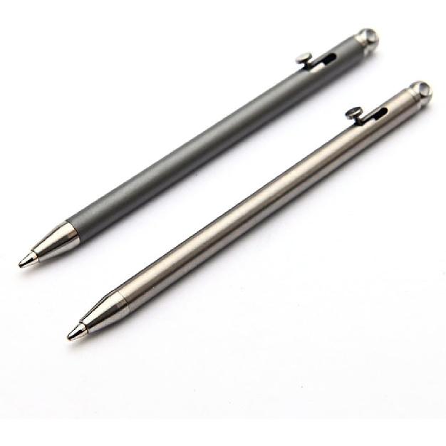 Mini Keychain Titanium Pen, Ultra Light Portable EDC Small Bolt Action Pen, Outdoor Gadget Personality Creative Signature Tool