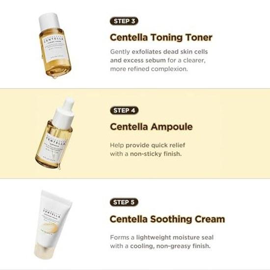 SKIN1004 Centella Travel Kit Toner Ampoule Foam Point Remover Soothing Cream