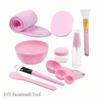 7-11pcs DIY Facial Mask Making Kit Bowl Spatula Brush Bottle Puff Towel Facemask Mixing Tool Kit for Home Beauty Salon Use