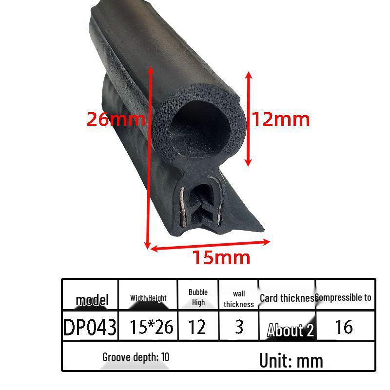 Customizable EPDM U-Shaped Rubber Sealing Strip for Electrical Cabinets and Car Doors