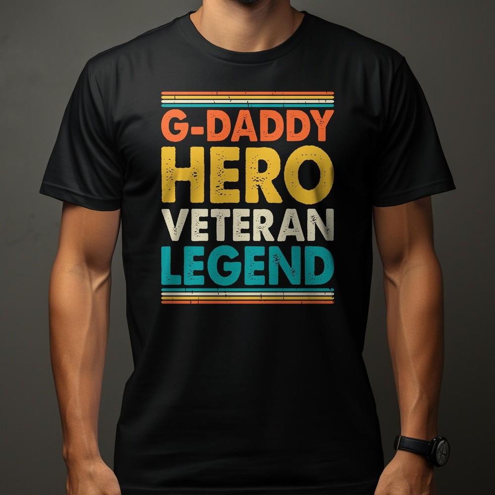 Дедушка Герой Ветеран Легенда - Идеальный Подарок для Дедушки, Ретро Футболка Унисекс Футболка S