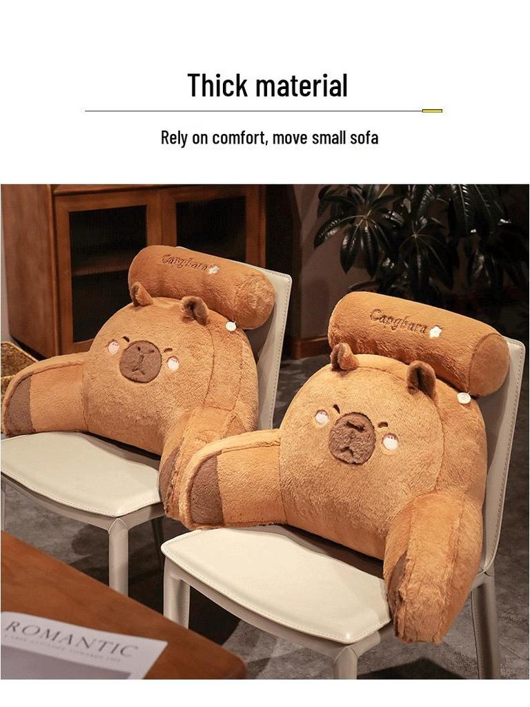 Capybara Faux Fur Lumbar Pillow