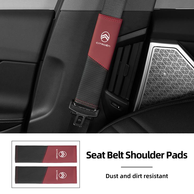 Car Seat Belt Cover Safety Belt Two-colour Splicing Shoulder Protection Pads For Citroen C4 C3 C5 C1 C-Elysee Berlingo Picasso