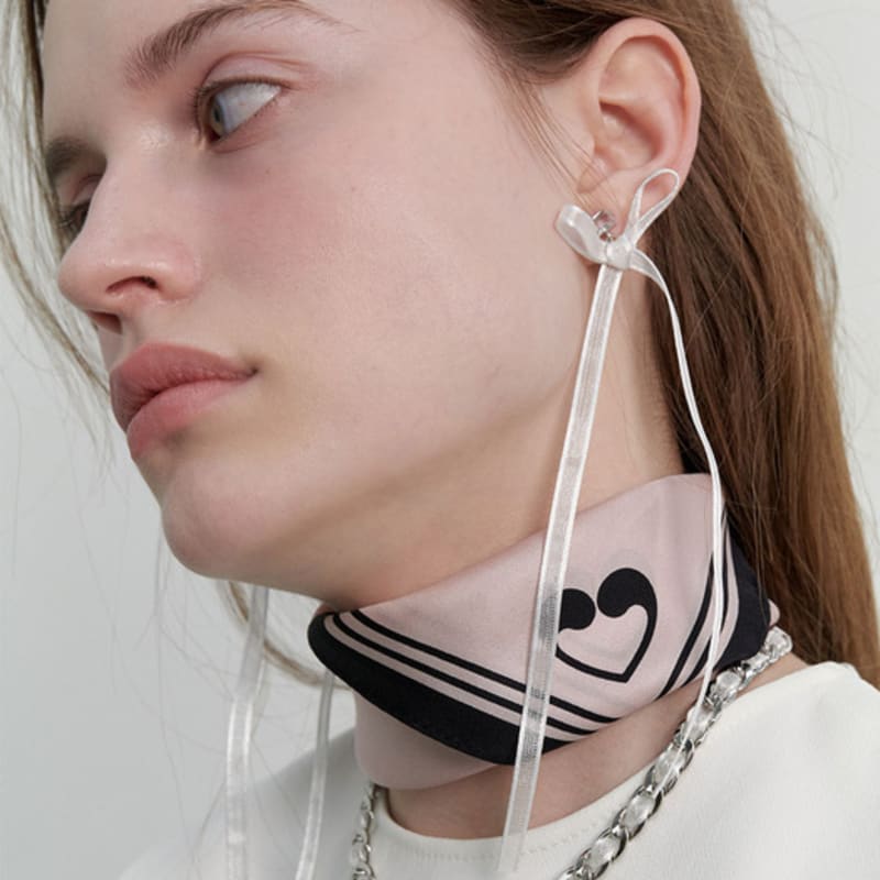 LOVE ME MONSTER Mont Logo Square Silk Scarf (L241MSF010)