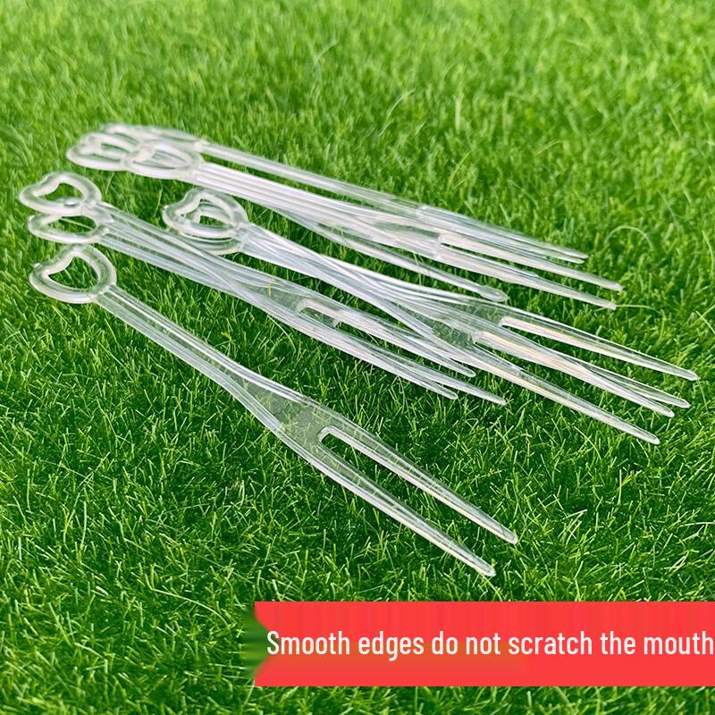 Zhaoran Einweg-Obstgabeln aus Kunststoff, einzeln verpackt