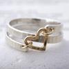 Vintage Minimalist Hollow Heart Ring Accessory Women's Wedding Band Creative Party Wear Fashion Jewelry Holiday Gift Commemorative Ring